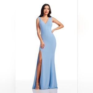 Dress The Population Sandra Blue Sleeveless Maxi Dress